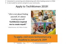 TECHWOMEN 2019 APPLICATION NOW OPEN!